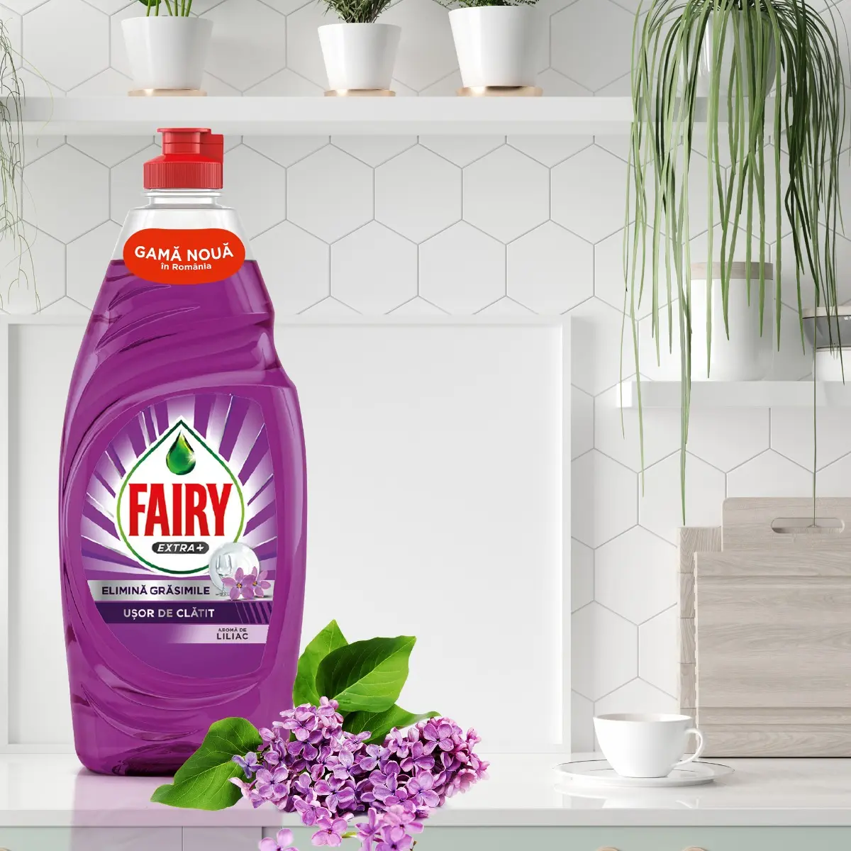 Detergent de vase Fairy Extra Liliac 900 ml