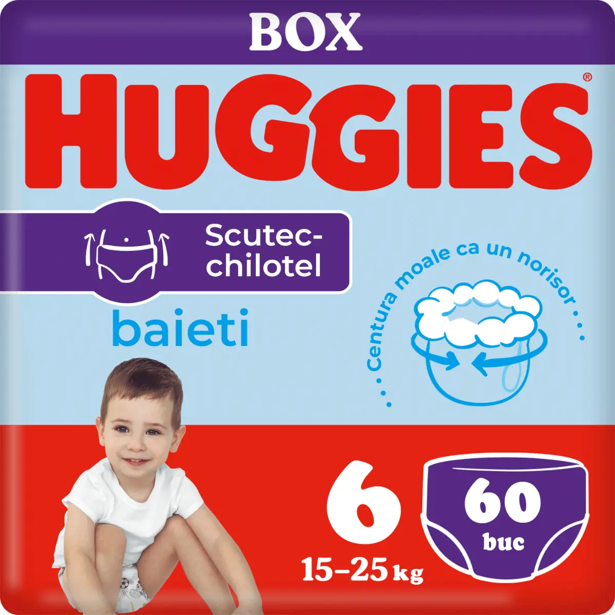 Scutece-chilotel Huggies Box 6, Boy, 15-25 kg, 60 buc