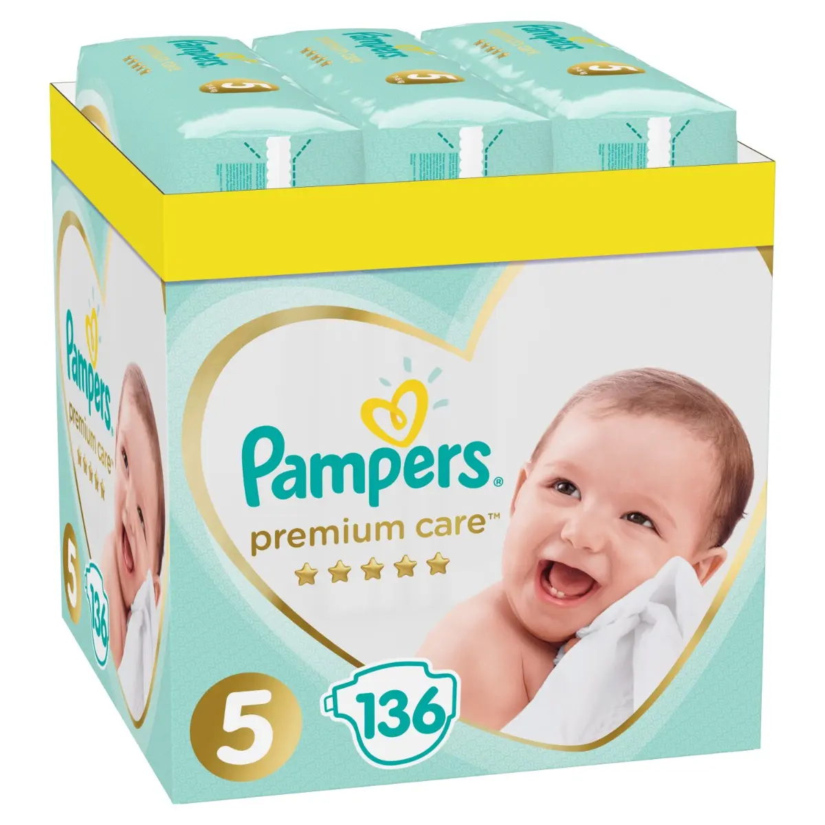 Scutece Pampers Premium Care XXL Box Marimea 5, 11- 16 kg, 136 buc
