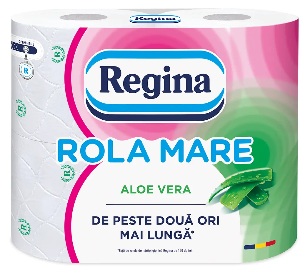 Hartie igienica Regina Aloe Vera 3 straturi, 4 role