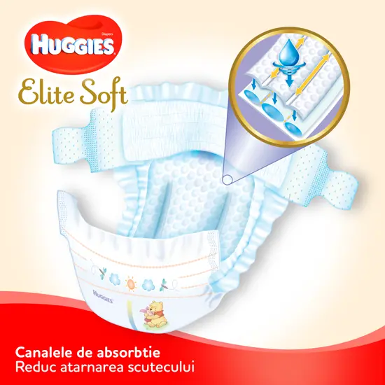 Scutece Huggies Elite Soft 2, 4-6 kg, 82 buc