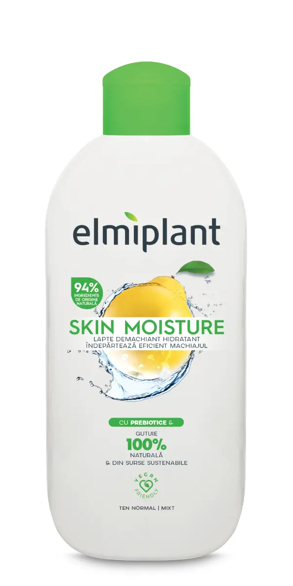 Lapte demachiant Elmiplant Skin Moisture pentru ten normal si mixt, 200 ml