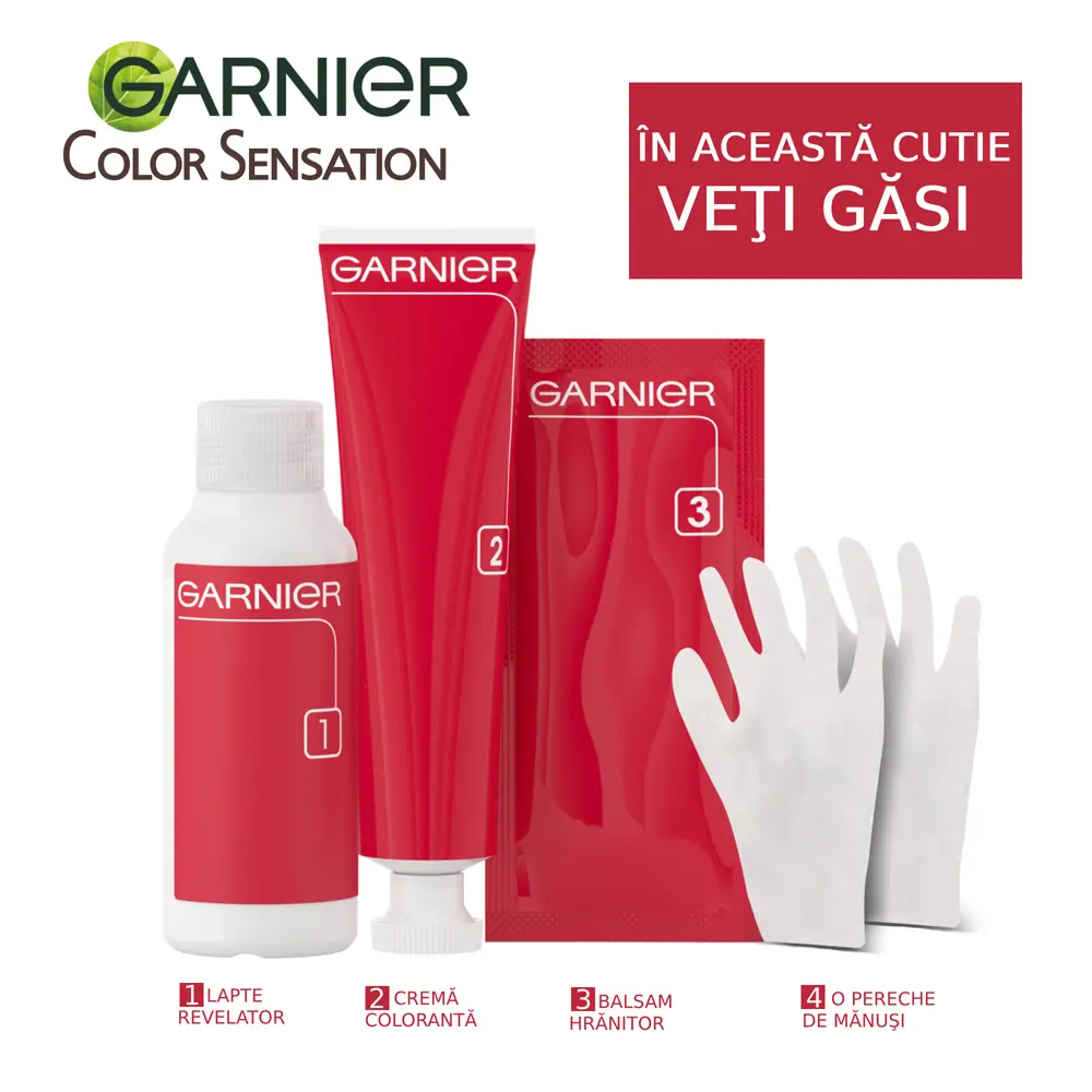Vopsea de par permanenta, Garnier Color Sensation 3.0 Saten Prestige, cu amoniac 110 ml