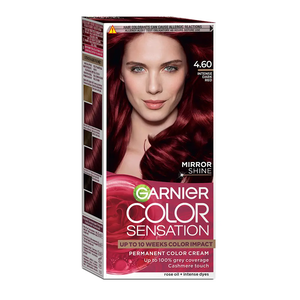 Vopsea de par permanenta Garnier Color Sensation 4.6 Rosu Inchis Intens, cu amoniac 110 ml