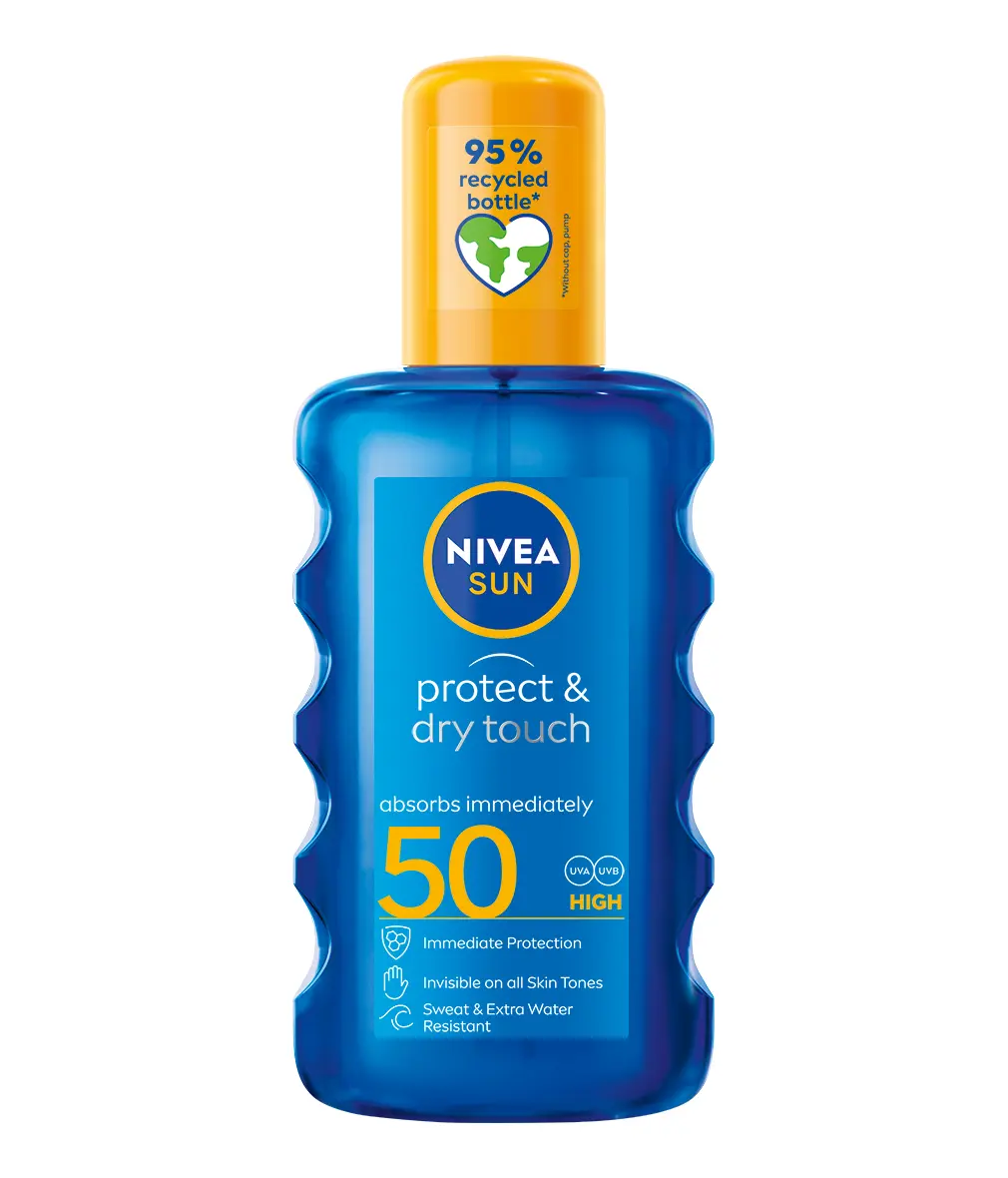 Spray pentru protectie solara Nivea Sun Protect & Dry Touch, SPF 50, 200 ml