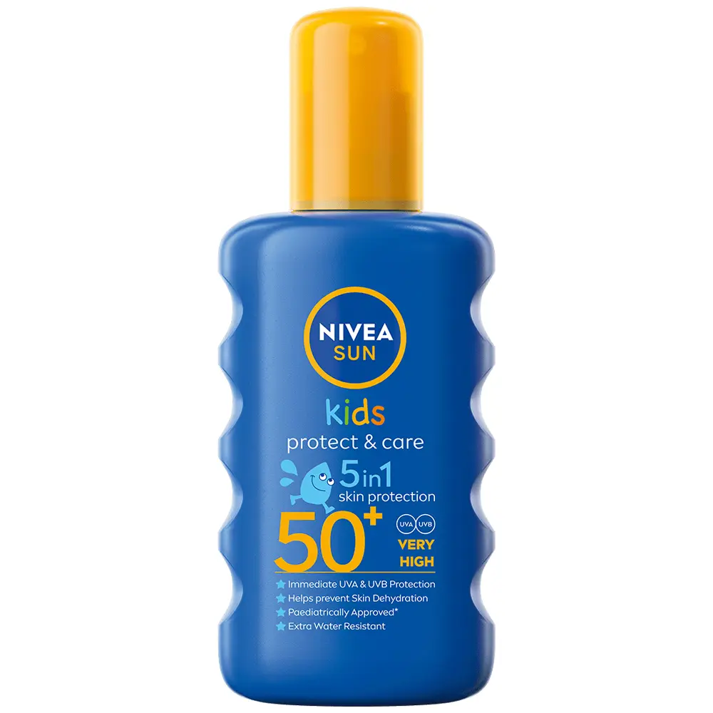 Spray de protectie solara Nivea Sun Kids Protect & Care 5in1, SPF 50+, 200 ml