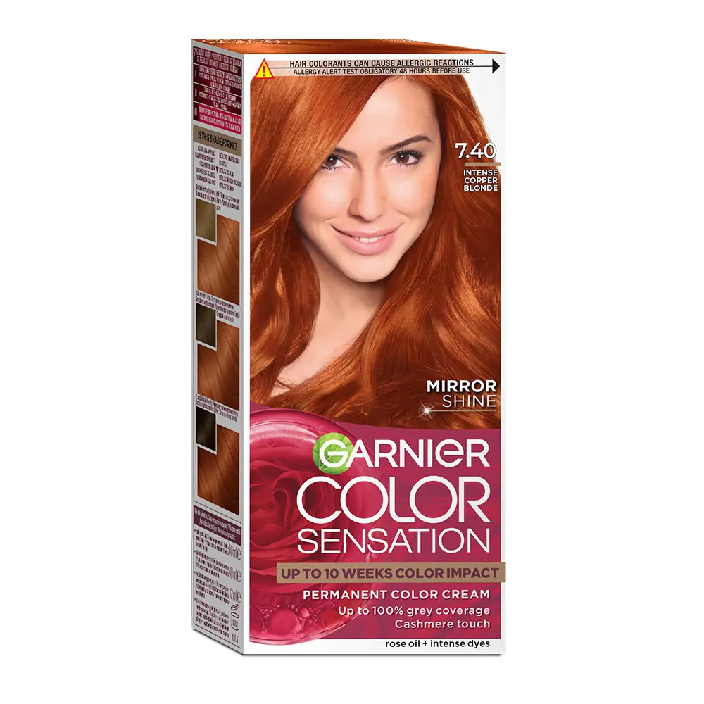 Vopsea de par permanenta Garnier Color Sensation 7.4 Intense Amber, cu amoniac 112 ml