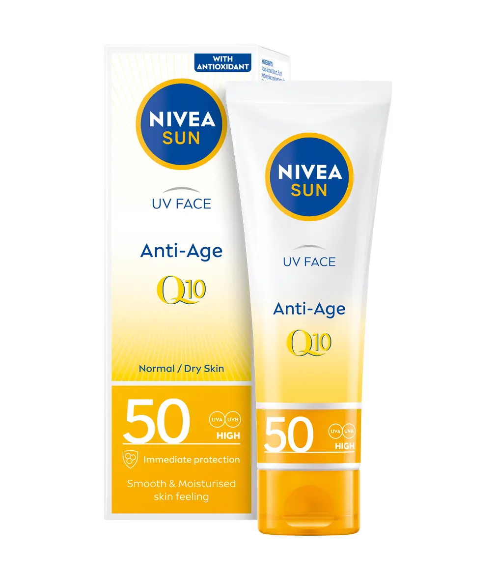Crema de fata Nivea Sun Q10, cu protectie solara SPF50, 50ml