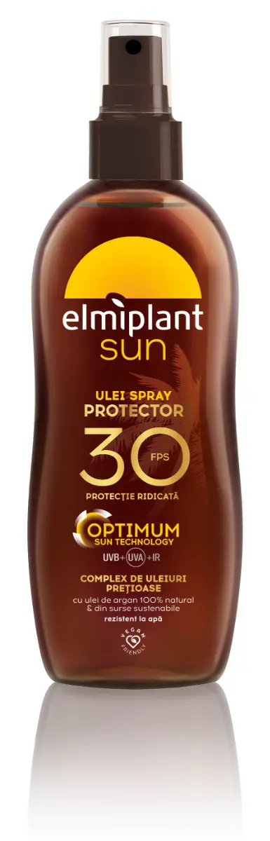 Ulei autobronzant cu protectie solara Elmiplant Sun SPF 30, 150 ml
