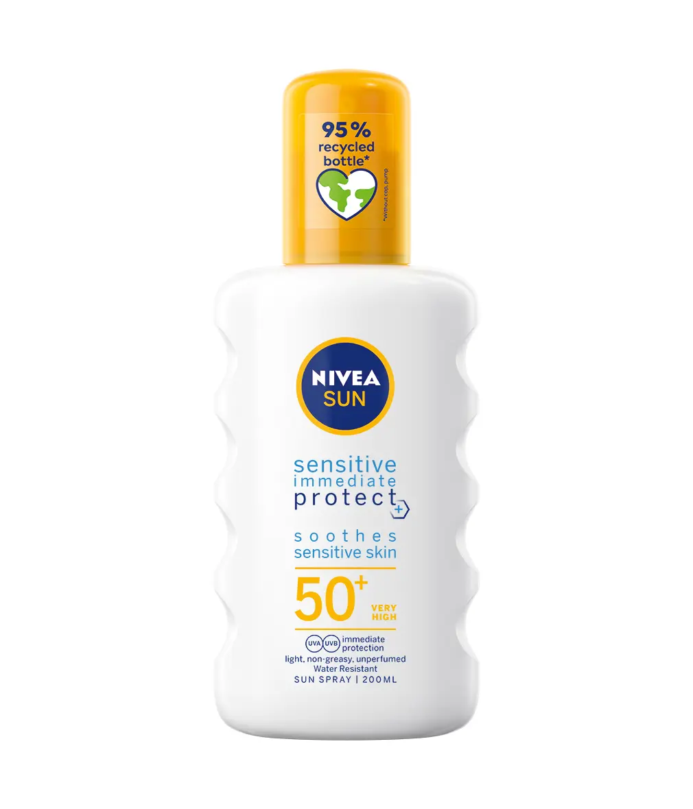 Spray de protectie solara Nivea Sun Sensitive Immediate Protect, SPF 50+, 200 ml