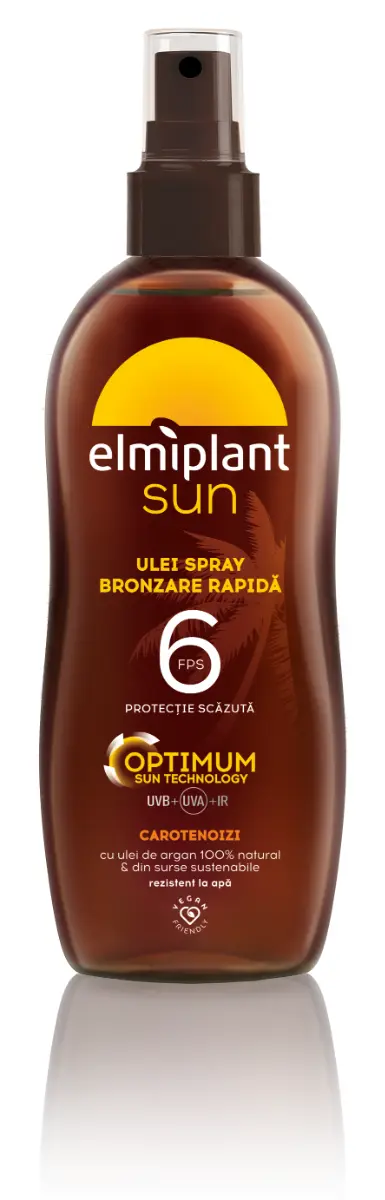 Ulei autobronzant Elmiplant Sun cu protectie solara SPF 6, 150 ml