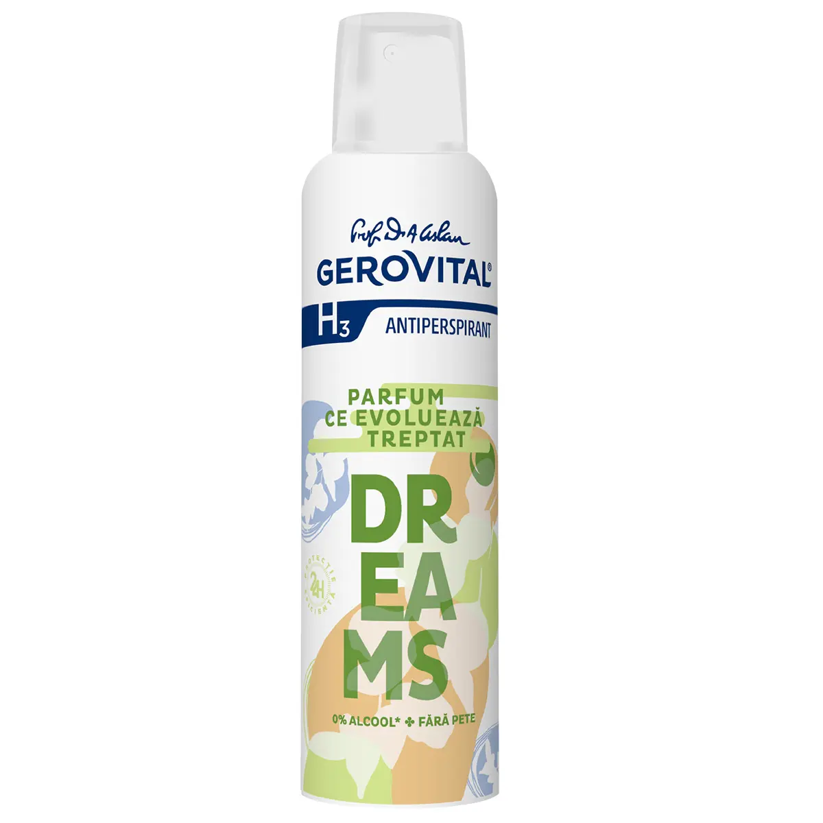 Deodorant antiperspirant Gerovital Dreams H3, 150 ml