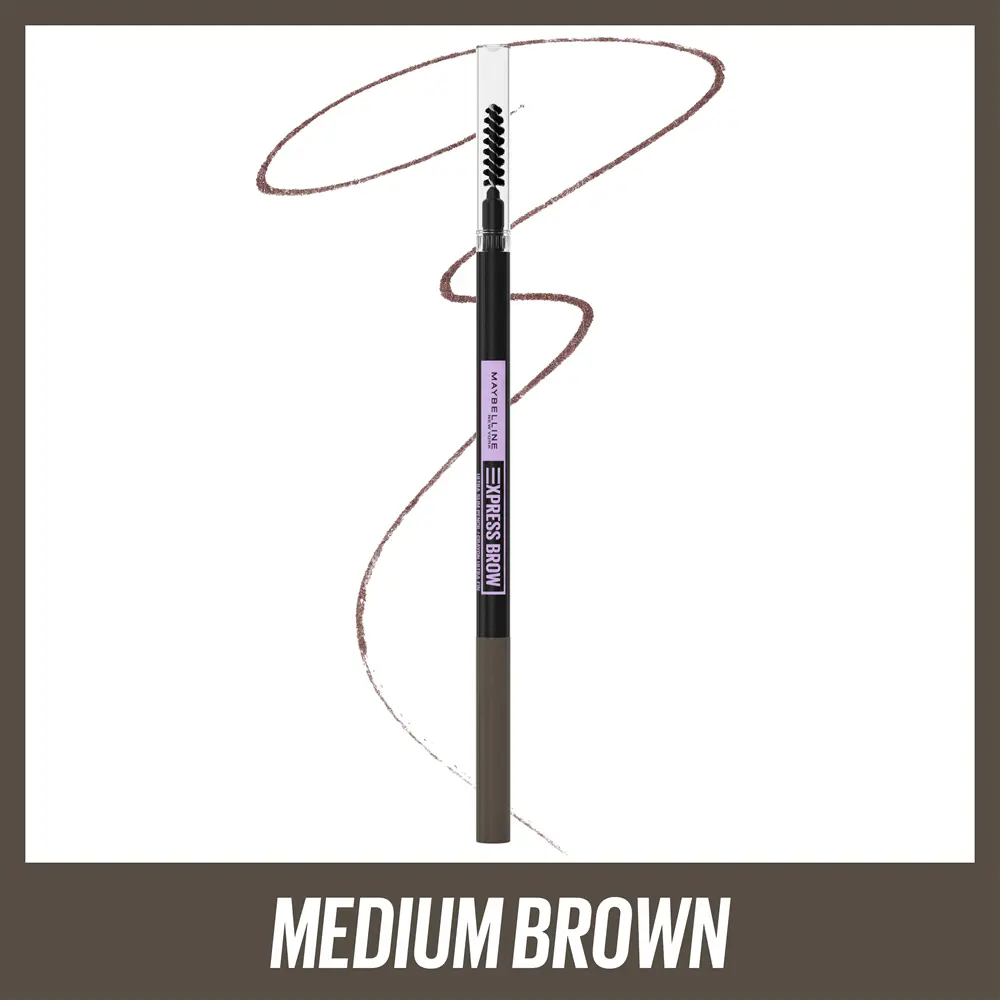 Creion pentru sprancene Maybelline New York Brow Ultra Slim 04 Medium Brown, 0.85 g