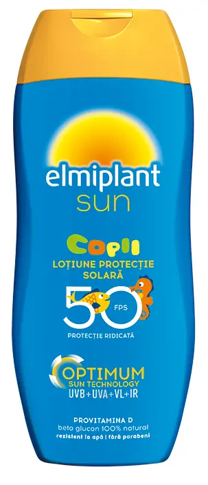 Lotiune cu protectie solara Elmiplant Sun Kids SPF 50, pentru copii, 200 ml