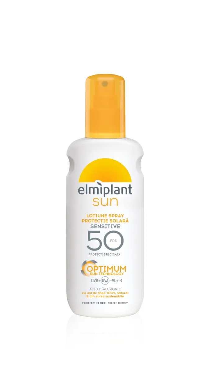 Lotiune Spray protectie solara Elmiplant Sun Sensitive SPF 50, 200 ml
