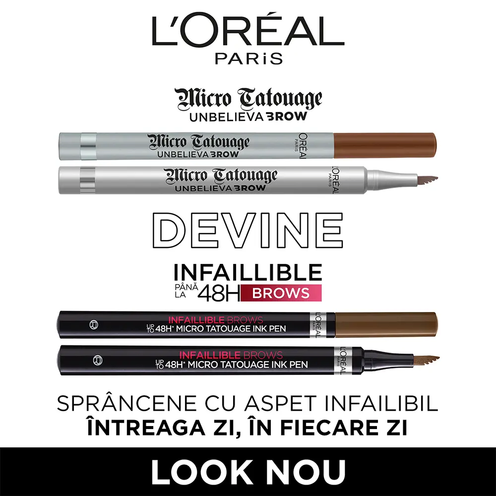 Creion de Sprancene L'Oreal Paris Unbelieva Brow Micro Tatouage 105 Brunette, 5 g