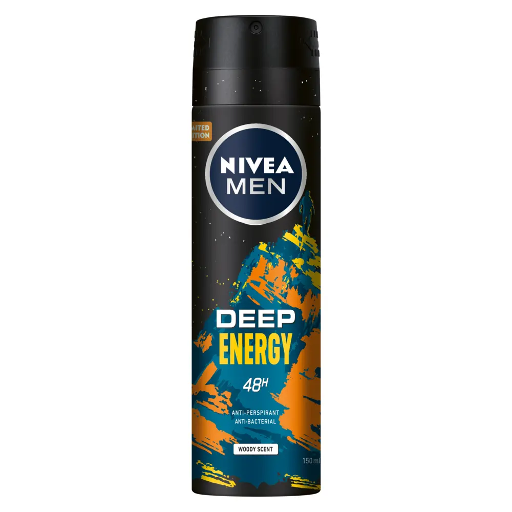 Deodorant spray Nivea Deep Energy anti-perspirant pentru barbati 150 ml