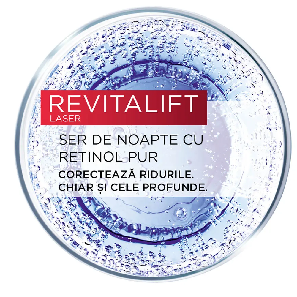 Ser antirid de noapte L'Oreal Paris Revitalift Laser imbogatit cu retinol pur, 30 ml