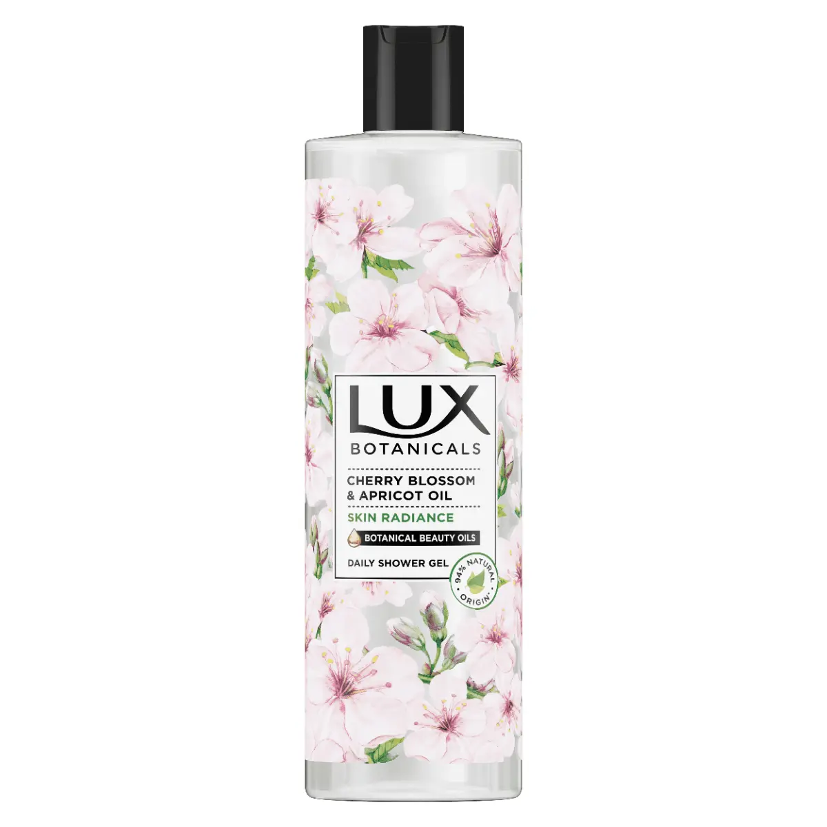 Gel de dus LUX Botanicals Cherry Blossom and Apricot Oil,  500ml