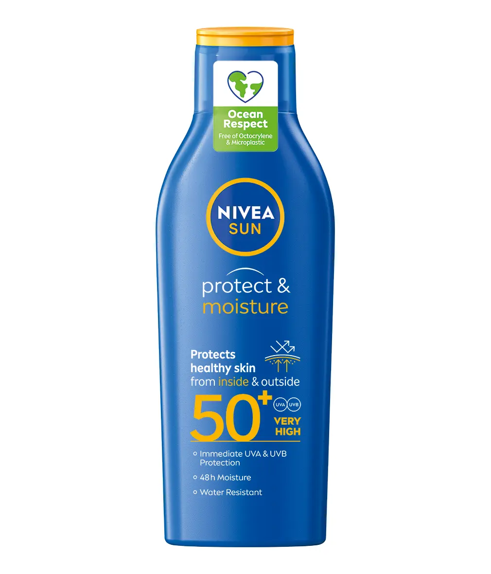 Lotiune hidratanta Nivea Sun Protect & Moisture cu protectie solara, SPF 50, 200 ml