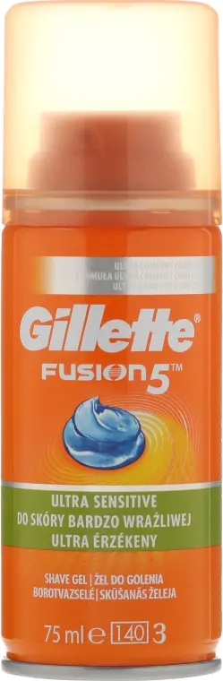 Gel de ras Gillette Fusion5 Ultra Sensitive, 75 ml