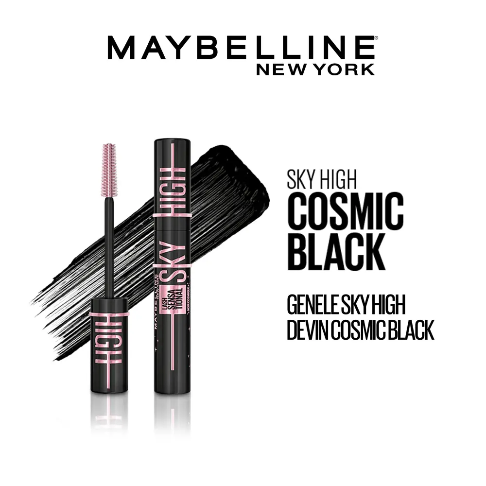 Mascara pentru alungire si volum Maybelline New York Lash Sensational Sky High Cosmic Black, 7.2 ml