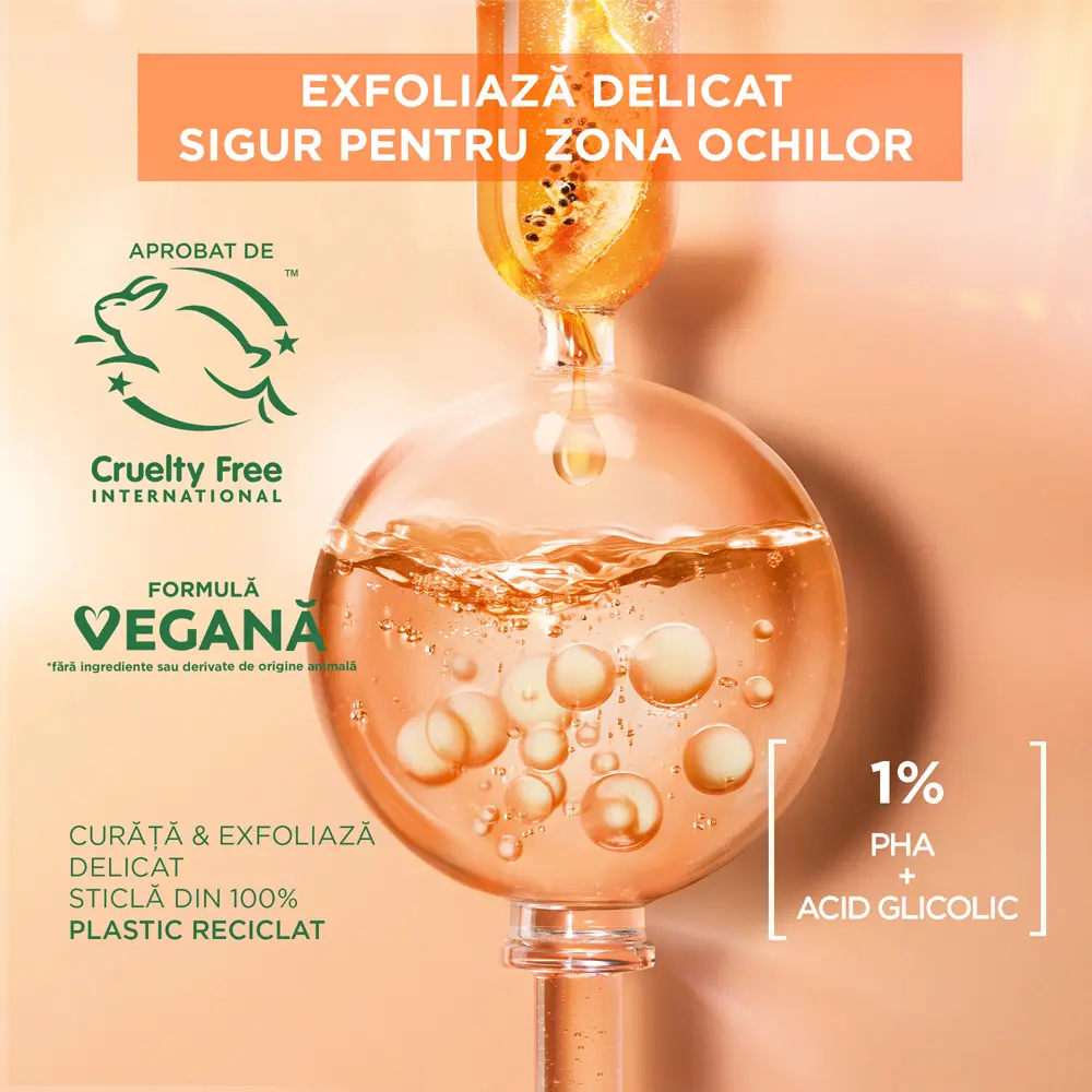 Apa micelara Garnier Skin Naturals cu efect exfoliant delicat, 400 ml