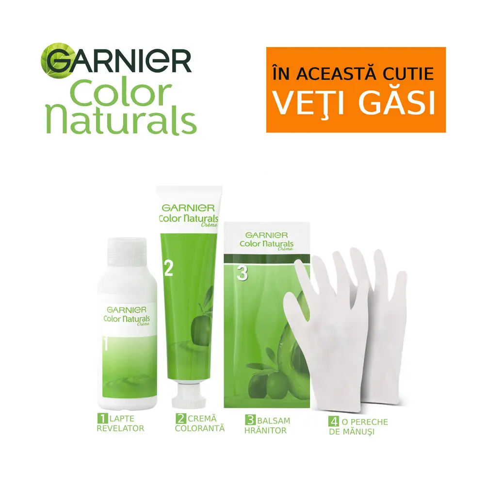 Vopsea de par permanenta, Garnier Color Naturals, 4 Saten, 110 ml