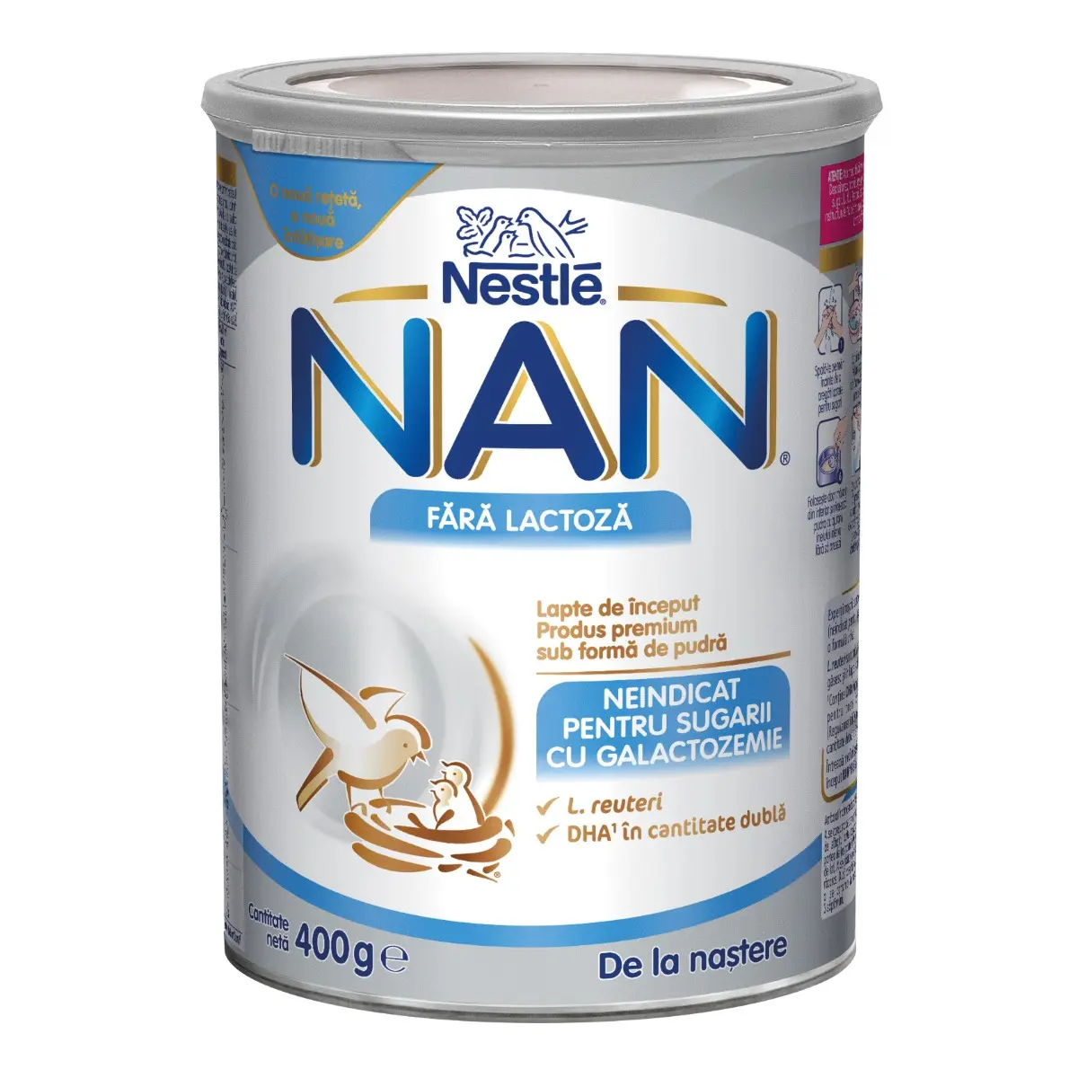 Lapte praf Nestle NAN Fara Lactoza, de la nastere,400g