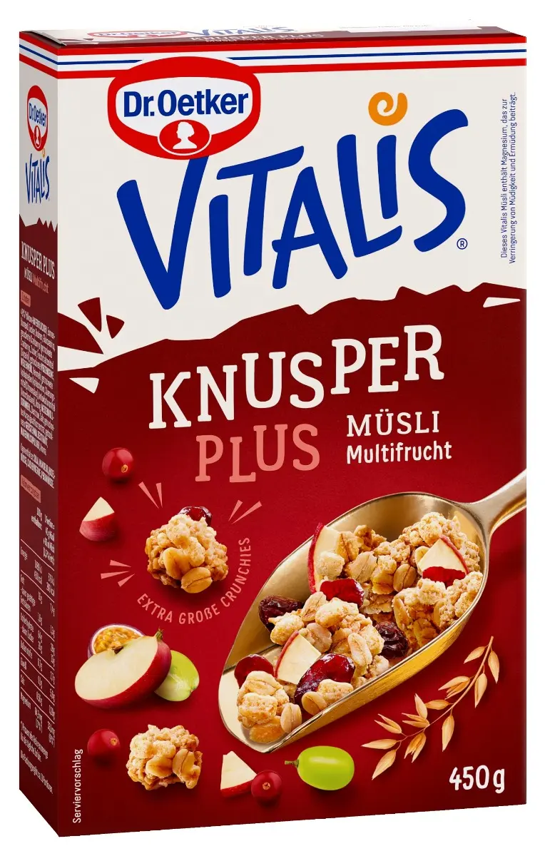 Musli Vitalis Dr.Oetker Knusper Plus Multi-Frucht 450g