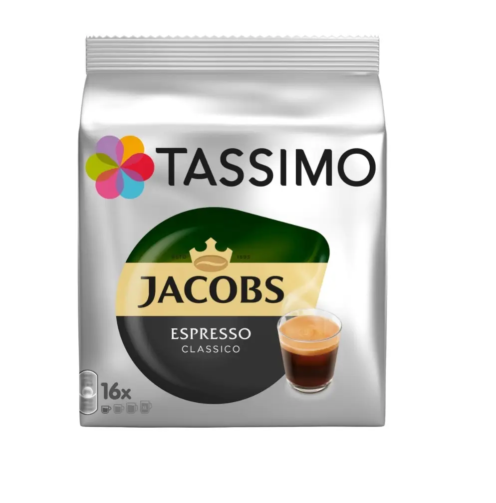 Cafea capsule Tassimo Jacobs Espresso Clasico, 16 bauturi x 60 ml