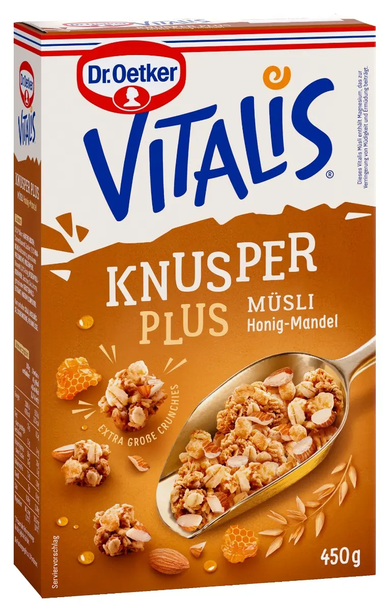 Musli Vitalis Dr.Oetker Knusper Plus Migdale si Miere 450g