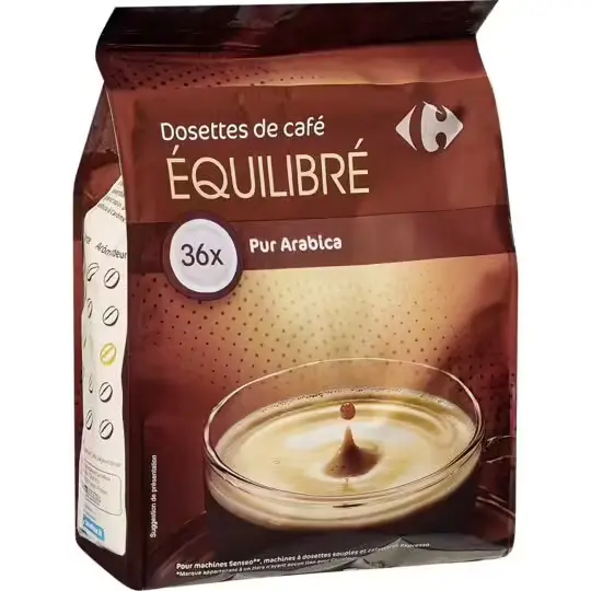 Doze de cafea Carrefour, Equilibre, Pur Arabica, 36 doze, 252 G