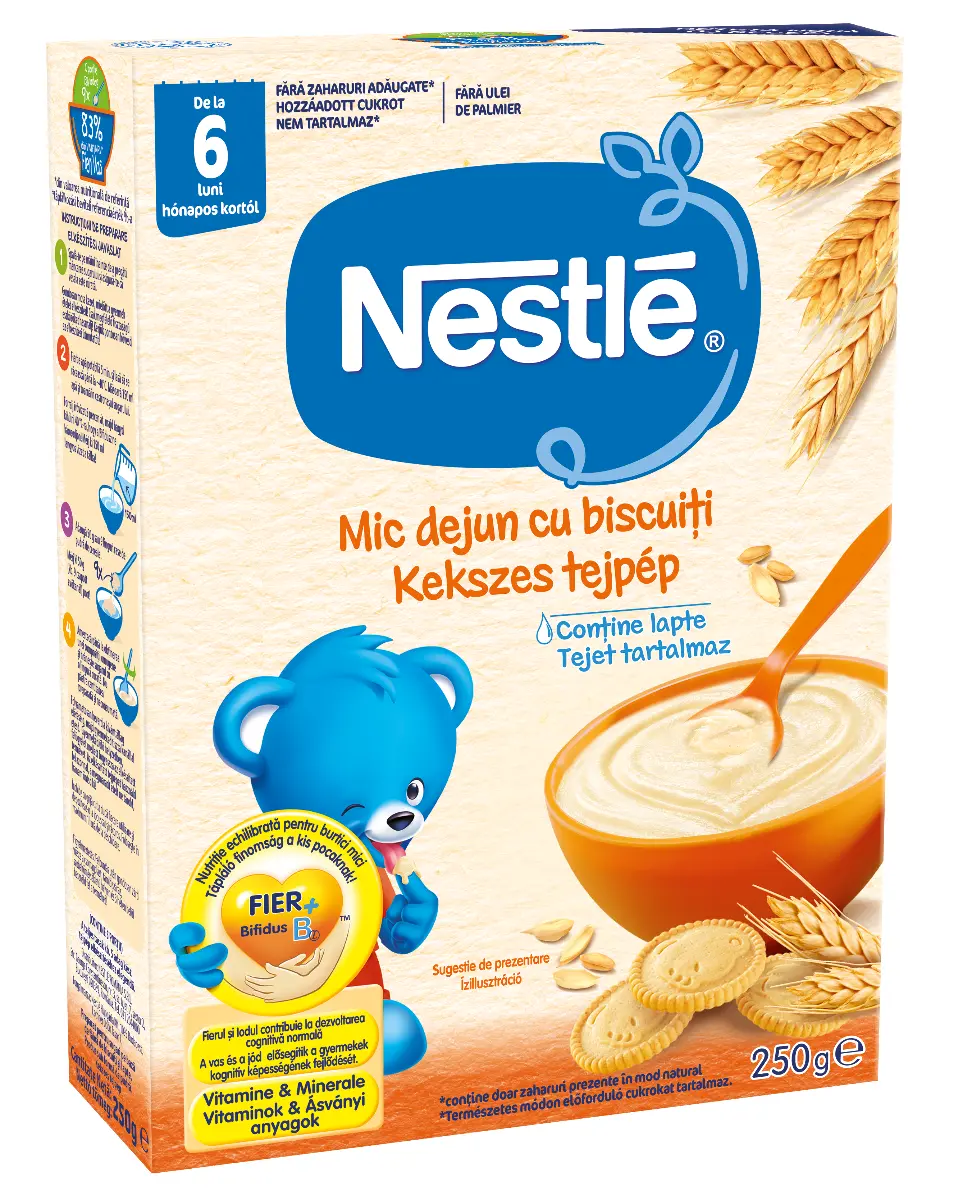 Cereale Nestle Mic dejun cu biscuiti, 250g, de la 6 luni