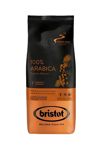 Cafea macinata Bristot arabica 100% espresso delicato 250g