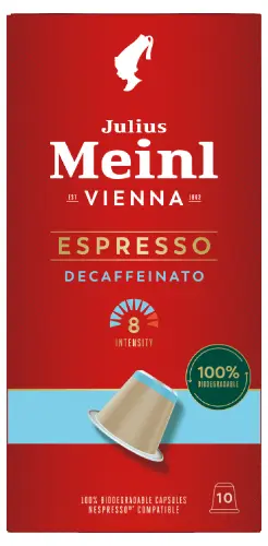 Cafea capsule Julius Meinl Espresso Decaf, compatibile Nespresso, 10 capsule