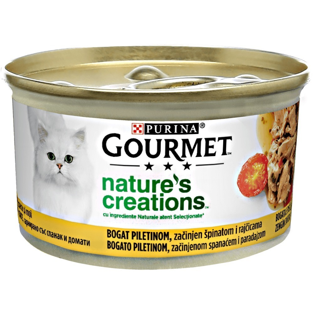Hrana umeda pentru pisici, cu pui Gourmet Natures Creations 85g