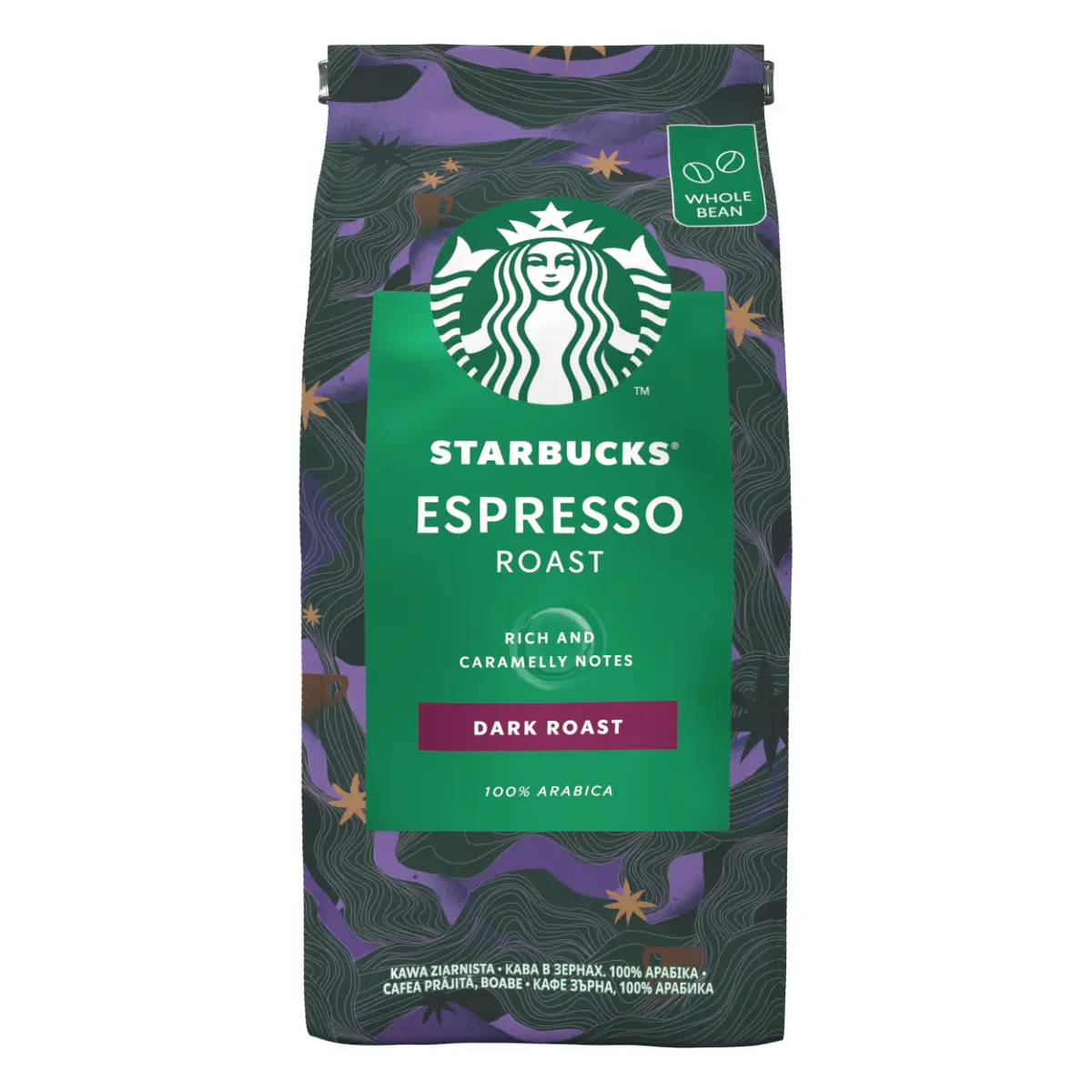 Cafea boabe Starbucks Espresso Roast, prajire intensa, punga 200g