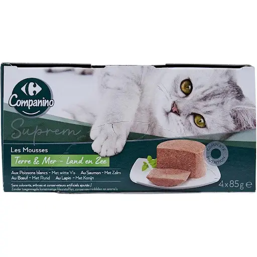Hrana umeda pentru pisici Carrefour Companino 4 x 85g