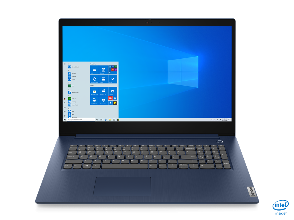 Laptop Lenovo IdeaPad 3 17IIL05, procesor Intel Core i3-1005G1 pana la 3.40 GHz, ecran 17.3, HD+, 8GB DDR4, 256GB SSD, Intel UHD Graphics, Windows 10 Home, Blue