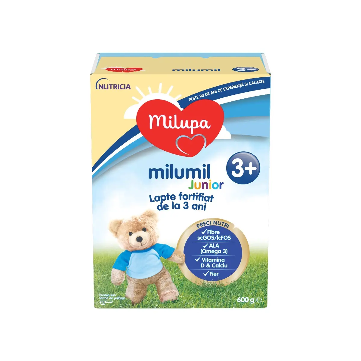 Lapte praf Milupa Milumil Junior, de la 3 ani, 600 g