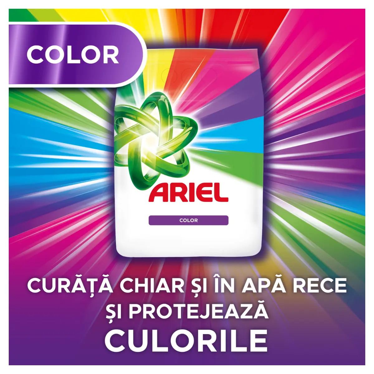 Detergent automat pudra Ariel Color 40 spalari, 4 kg