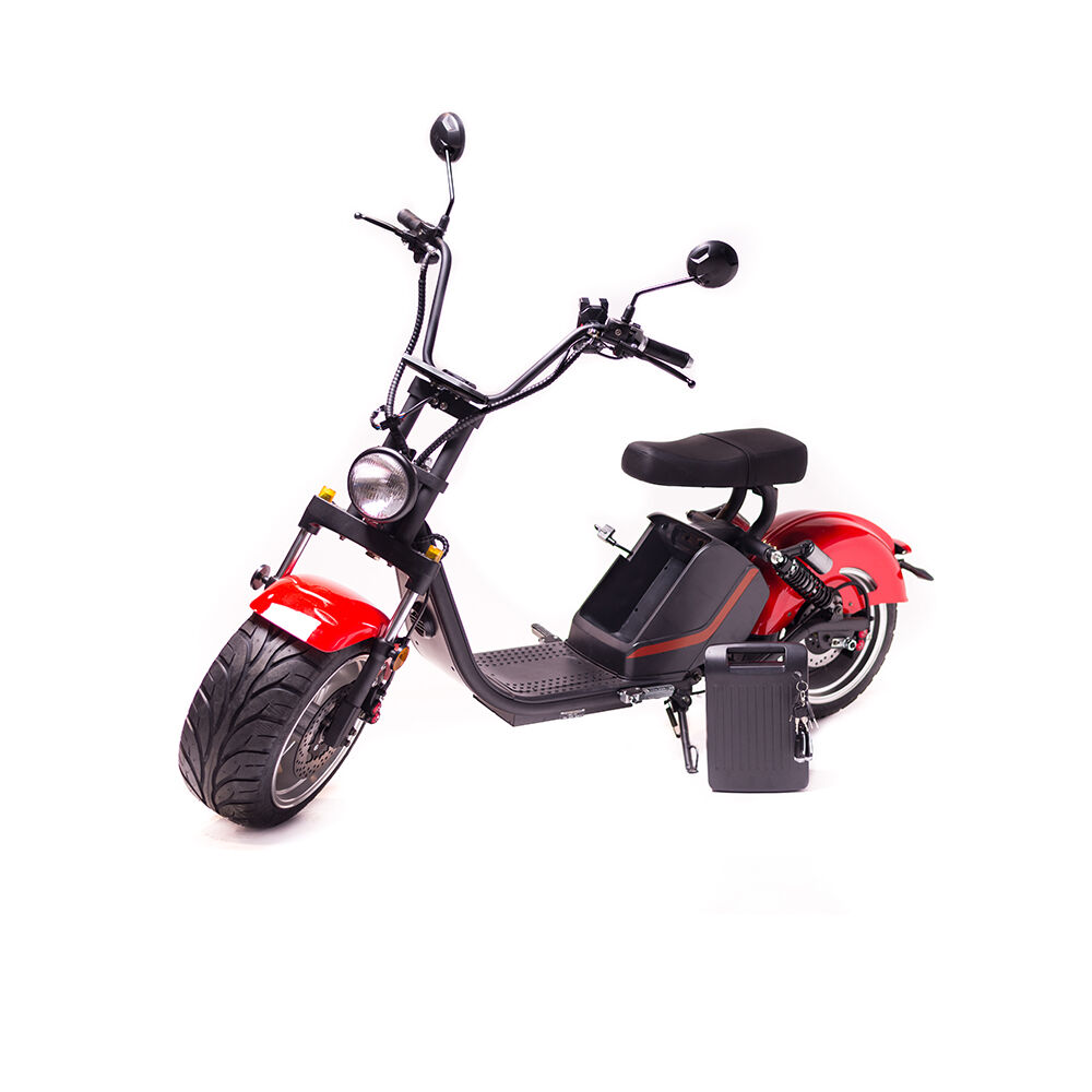 Moped Electric FreeWheel MotoRo M1, Rosu, Omologat RAR, Autonomie 60 Km, 45 Km/h, Motor 1500 W