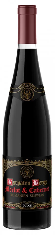 Vin rosu Karpaten Berge Merlot&Cabernet dulce, 0.75L