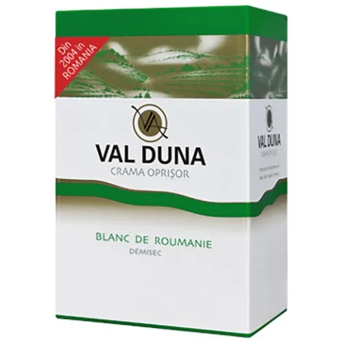 Vin Alb Val Duna Blanc de Roumanie , demisec ,3L