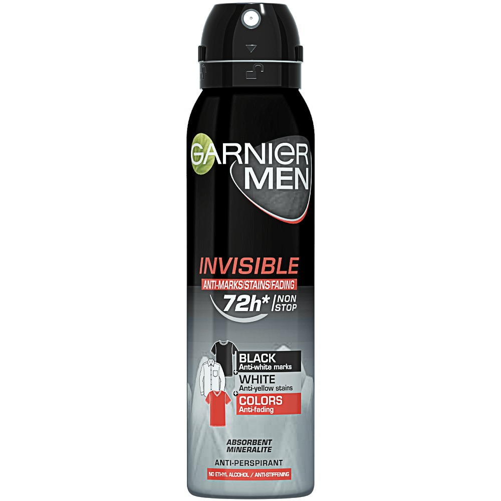 Deodorant antiperspirant spray pentru barbati, Garnier Mineral Invisible, 150ml