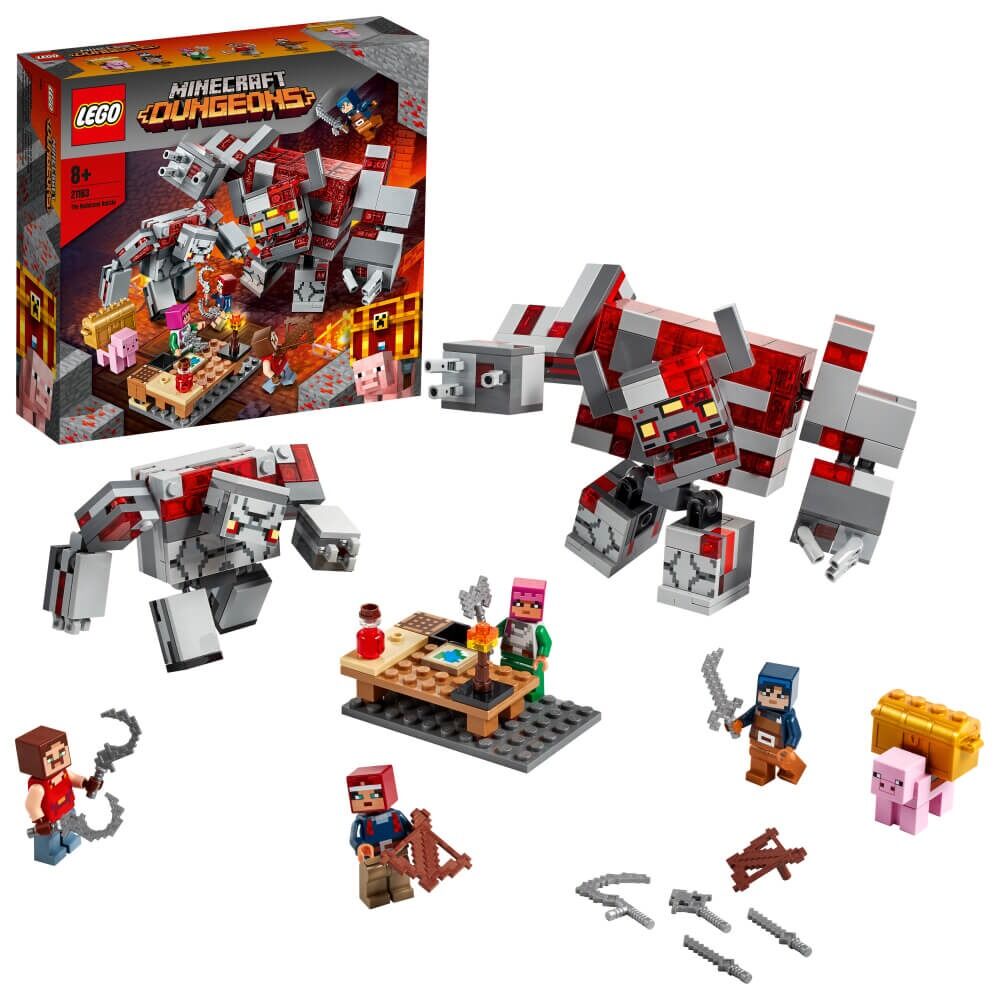LEGO Minecraft Batalia pentru piatra rosie 21163
