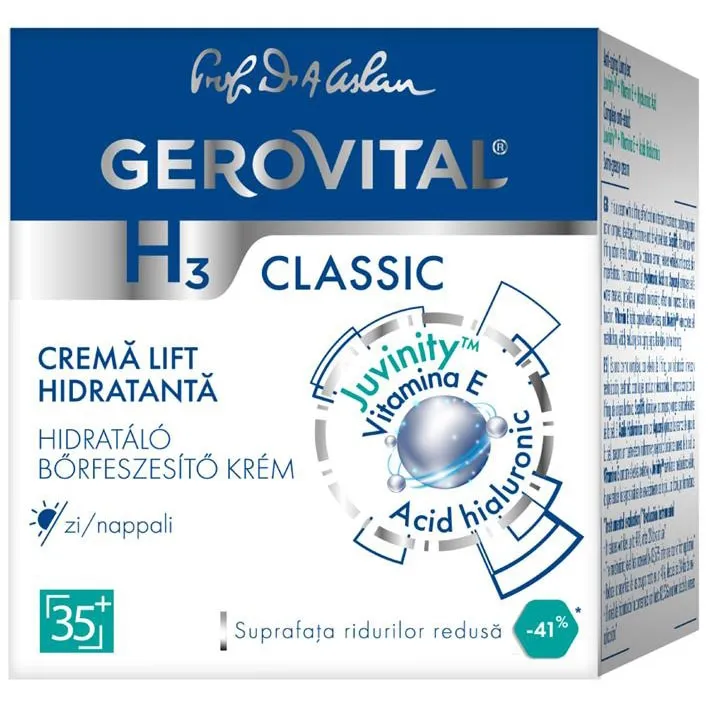 Crema Gerovital H3 Classic lift hidratanta de zi, 50 ml