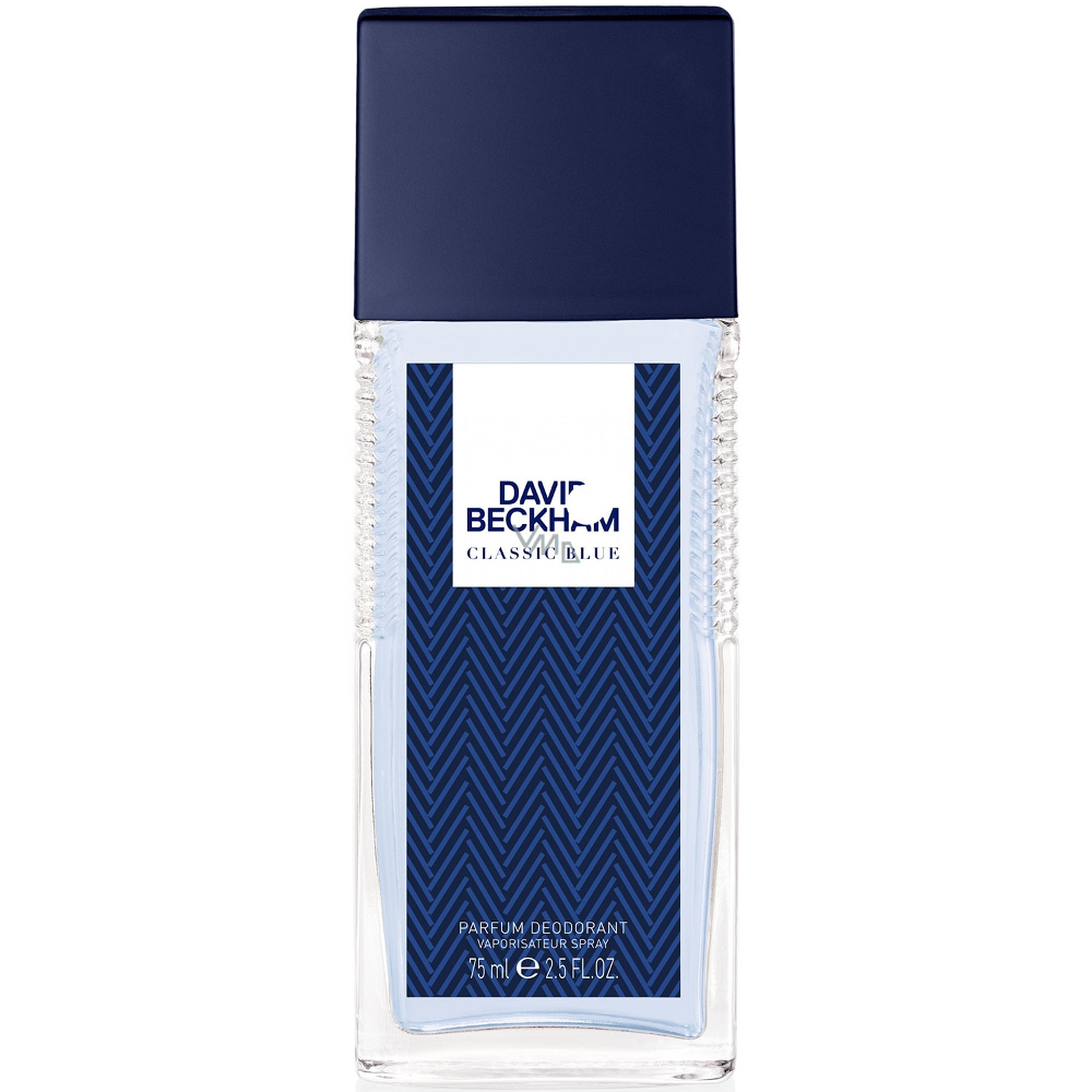 Deodorant natural spray David Beckham Classic Blue pentru barbati, 75 ml