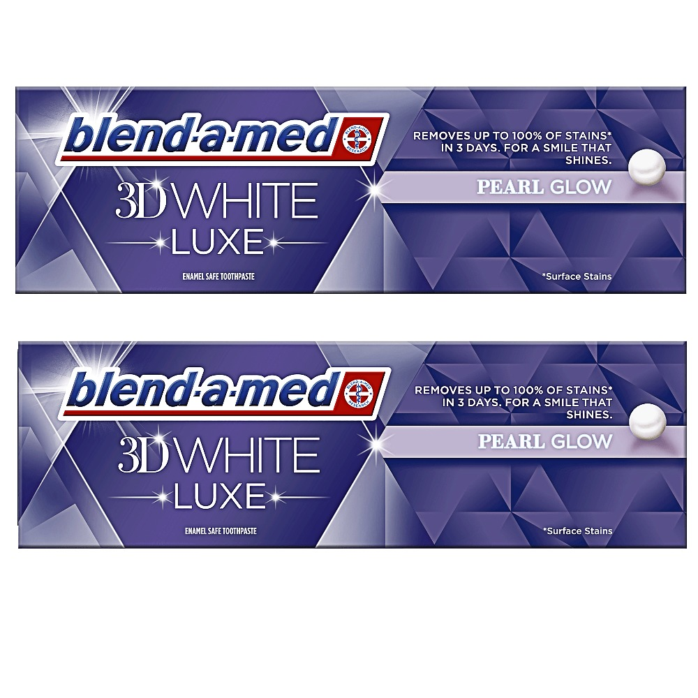 Pachet Promo: 2 x Pasta de dinti Blend-a-med 3D White Luxe Instant Pearl Glow, 75 ml
